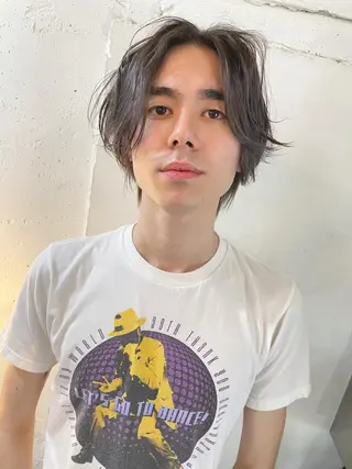 ミディアム カラー パーマ メンズ 🌼U24 ヘアデザインラボのヘアスタイル