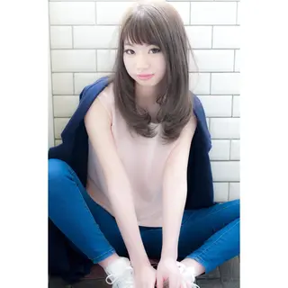 セミロング EIGHT plum TOKIOリミテッドのヘアスタイル