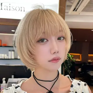 ショート カラー ブリーチ/レイヤー 艶カラー💫チャンのヘアスタイル