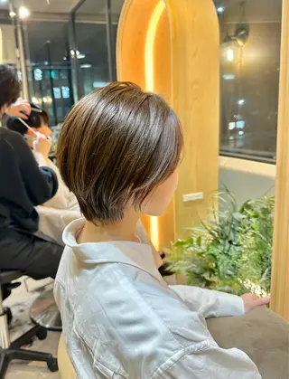 ショート カラー 撮影モデル募集【くび れショートボブ】馨のヘアスタイル