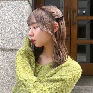 ミディアム カラー 海音 心斎橋美容室のヘアスタイル