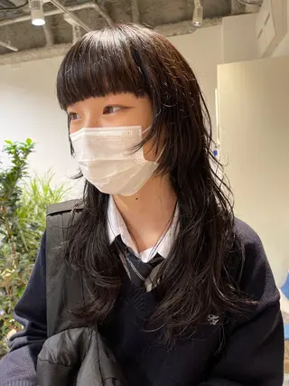 ロング カラー パーマ ヘアアレンジ くびれレイヤー/艶 カラー　MADOKAのヘアスタイル