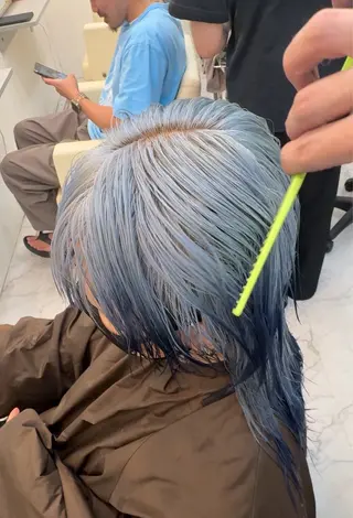 セミロング ))カラー特化(( 渡邉 怜のヘアスタイル