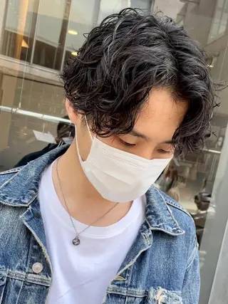 ショート パーマ メンズ SENTA✨メンズ パーマ✨fifth栄のヘアスタイル