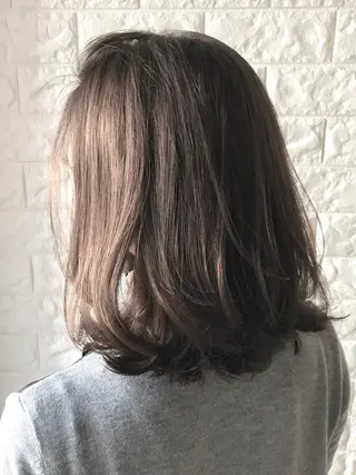 ミディアム カラー 髪質改善縮毛矯正 美容師✂️山崎竜二のヘアスタイル