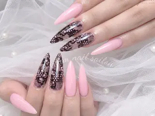 ネイル エツメ💅 長さ出し🎀デザインのネイルデザイン