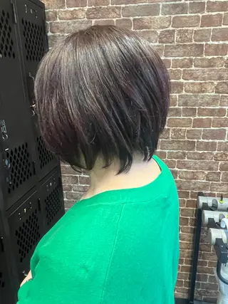 ショート カラー パーマ ヘアアレンジ メンズ キッズ ネイル マツエク・マツパ アイブロウ 久木原 ゆりのヘアスタイル