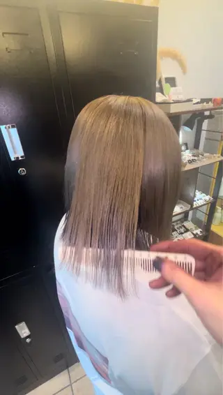 ミディアム カラー 西田辺/ タカスナオヤのヘアスタイル