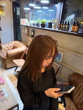 ミディアム 💖艶ダメージレス激 可愛カラーKAO💖のヘアスタイル