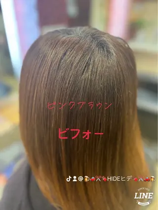 ミディアム カラー 織田 英之のヘアスタイル