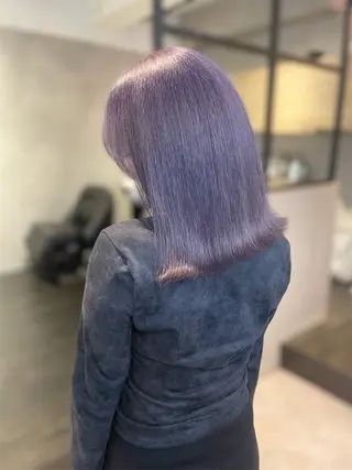 ミディアム カラー hisano / ハイトーン・透明感のヘアスタイル