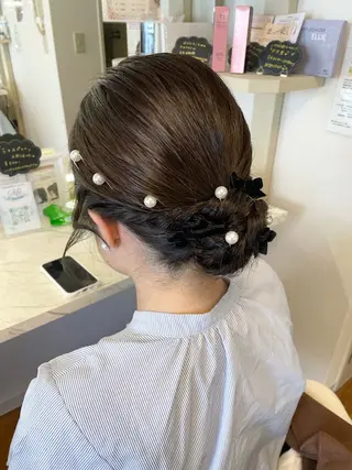 ミディアム 六本木0分ヘアセット ヘアメイクのヘアスタイル