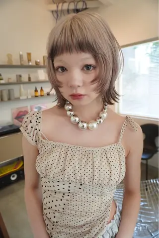 ミディアム HITOMI 福岡パーマのヘアスタイル