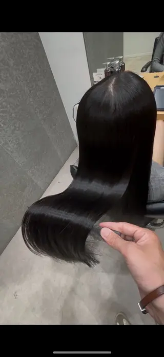 セミロング カラー 髪質改善ヘアケア 艶髪特化/上田のヘアスタイル