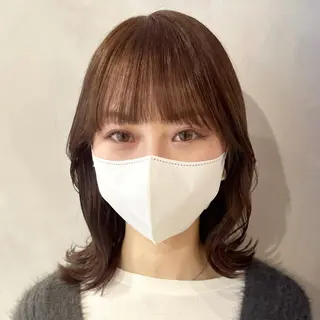 ミディアム カラー デザインカラー/パー マ🦖外岡咲希🦖のヘアスタイル