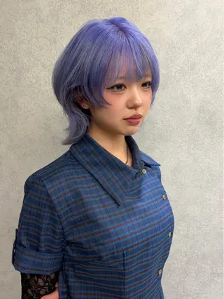 ミディアム カラー スミン /リタッチモデルのヘアスタイル