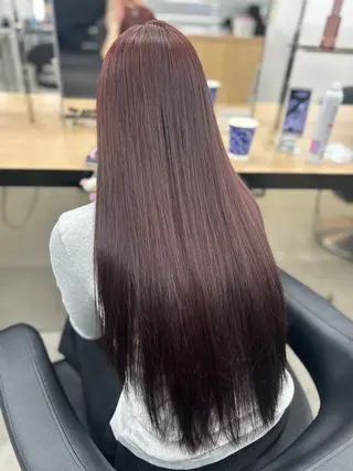 ロング カラー YUKA🤍ベージュ /ミルクティーのヘアスタイル
