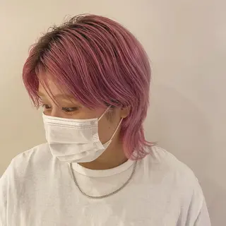 ショート カラー ヘアアレンジ 美髪矯正 韓国レイヤーのヘアスタイル