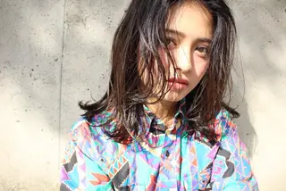 ミディアム カラー イシマル ナオヤのヘアスタイル
