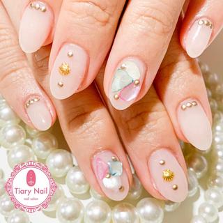 ネイル 💗🪽Tiary Nail🪽💗のネイルデザイン
