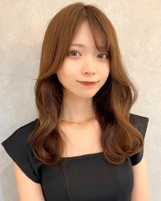 セミロング カラー 上品ヘア🤍顔周り/ レイヤー✨/林遼一郎のヘアスタイル