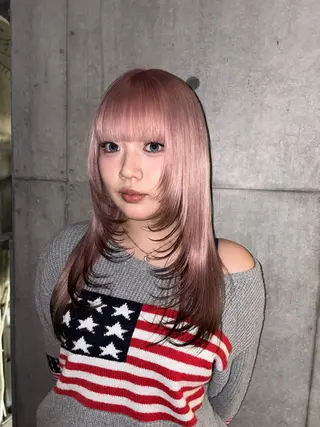 ロング カラー トレンドカラー🥣/ ヘアアレンジ✩.*˚のヘアスタイル