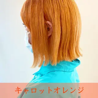 ミディアム カラー 渡部凌我 小顔ウルフ ハイトーンカラーのヘアスタイル