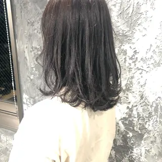 ミディアム カラー レイヤーカット 韓国ヘアayameのヘアスタイル