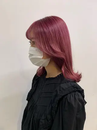ミディアム 顔周りレイヤー/新宿 /モテ艶カラー/航介のヘアスタイル