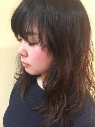 セミロング 松原 美香のヘアスタイル