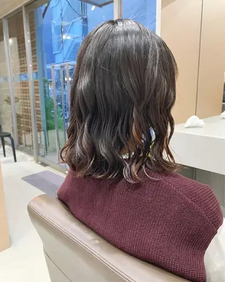 ミディアム パーマ ボブパーマコテ巻き風 パーマNo1深江秀平のヘアスタイル