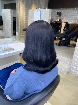 セミロング カラー ヘアアレンジ Over hair_ misakiのヘアスタイル