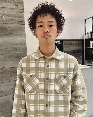 パーマ メンズ 村上雅人 ナチュラルモードのヘアスタイル