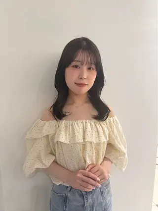 ミディアム 透明感カラー🫧 🍒久留米美容室のヘアスタイル