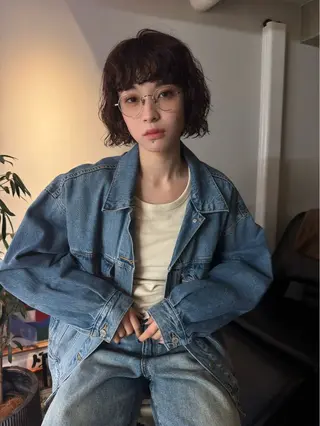 ミディアム パーマ IPPO 下北沢のヘアスタイル