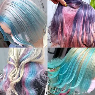 セミロング カラー ブリーチ特化🌈 MANATOのヘアスタイル