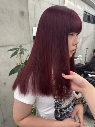 カラー Asami／名古屋／ ハイトーン／デザインのヘアスタイル