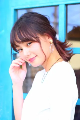 ミディアム カラー アメリラブヘアー 土屋 洋平のヘアスタイル