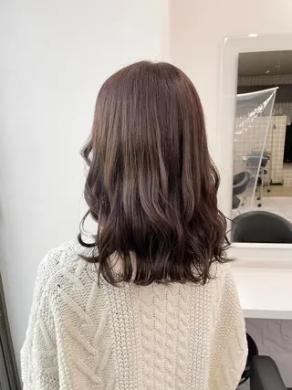 ミディアム カラー パーマ ヘアアレンジ メンズ キッズ ネイル マツエク・マツパ アイブロウ 🦋縮毛/韓国レイヤ ー/透明感カラー🦋のヘアスタイル