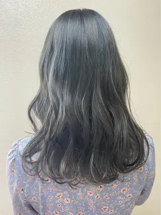 ロング カラー パーマ ヘアアレンジ 曲がる縮毛矯正特化 亮輔【江坂駅すぐ】のヘアスタイル
