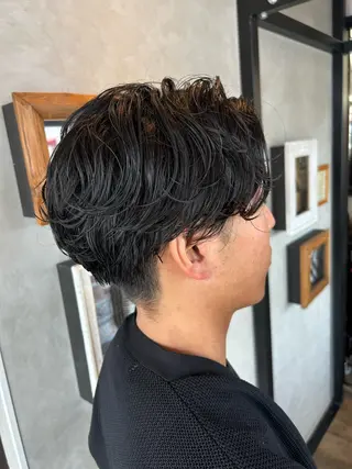 パーマ メンズ 岡田 七海のヘアスタイル