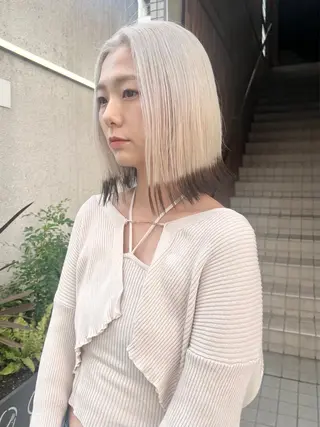 ミディアム カラー 原宿/ブリーチ特化/ RYUTOのヘアスタイル