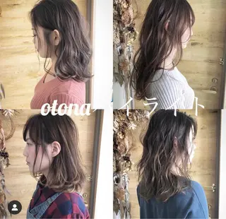 セミロング カラー テトネ タカシのヘアスタイル