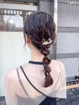 セミロング ヘアアレンジ イワタ マハ/ minim hairのヘアスタイル