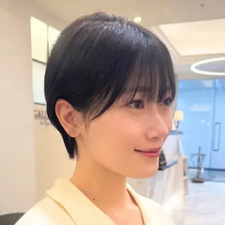 ショート 【ショート/ボブ 丸みショート】深萱のヘアスタイル