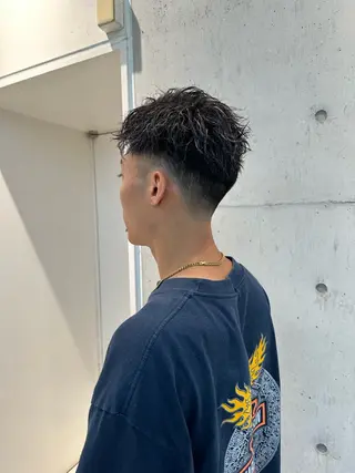 ショート カラー パーマ 👑メンズパーマ👑 中谷 陸のヘアスタイル