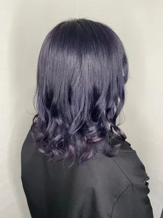 セミロング カラー ブリーチカラー特化 U-topia小島のヘアスタイル