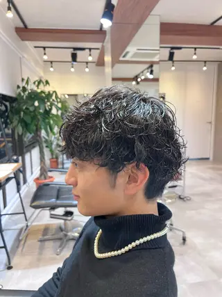 ショート パーマ メンズ fifth/シン🌿 透明感カラー/パーマのヘアスタイル
