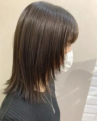 ミディアム カラー hubhair レイヤー/透明感のヘアスタイル