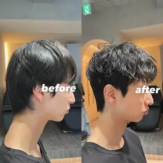 ショート パーマ メンズ 似合わせスタイル 表参道🌿ちえのヘアスタイル